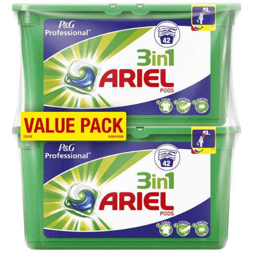 Lessive Ariel Pods 3 en 1 - Lot de 2 boîtes (84 capsules) – Obbi
