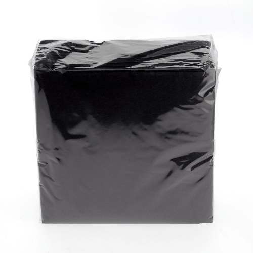 100 Serviettes Papier Jetables noires double épaisseur