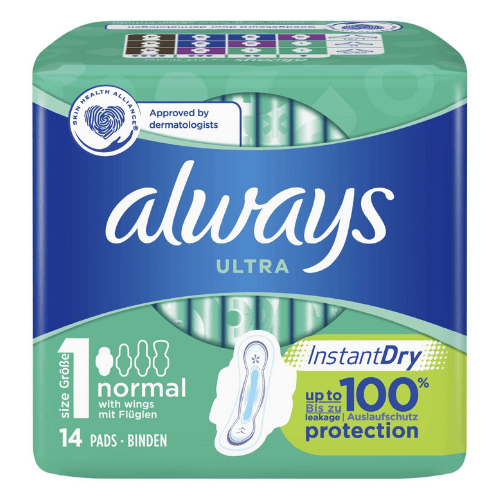 Serviettes Hygiéniques Always Ultra x14 (Taille 1)