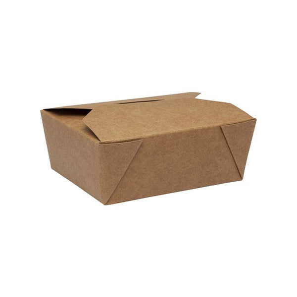 Boite repas carton kraft brun avec rabas 960ml x50