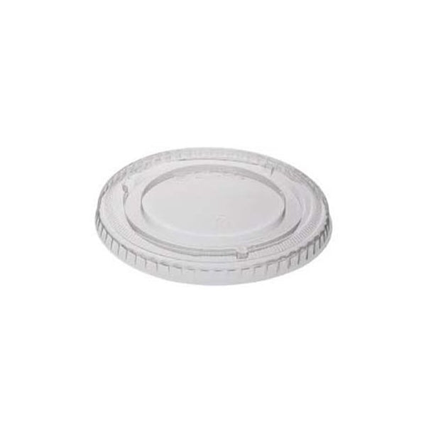 Couvercle plat pour pot à dessert jetable en plastique 266ml x50