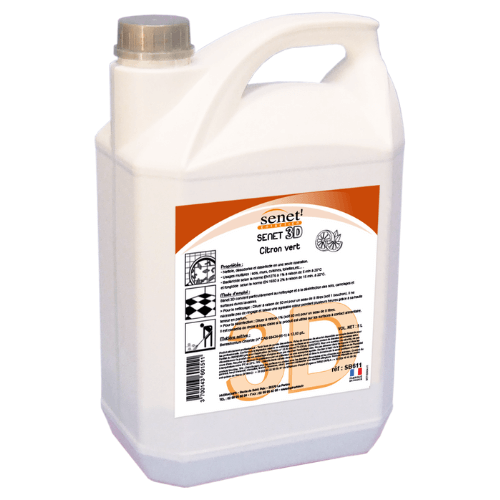 Nettoyant détergent désinfectant liquide Senet citron vert 5L