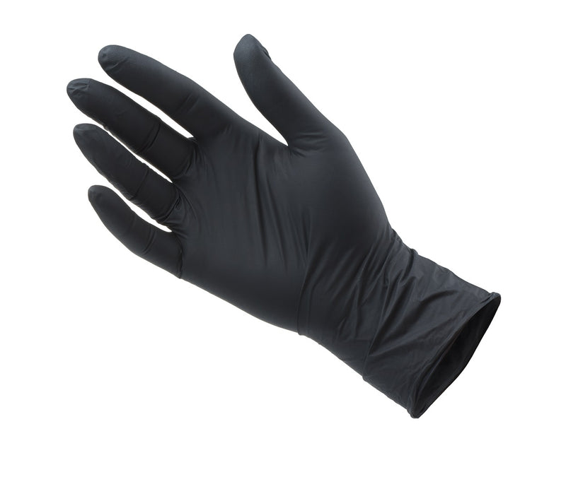 100 Gants Nitrile Non Poudrés Jetables taille XL noir – Obbi