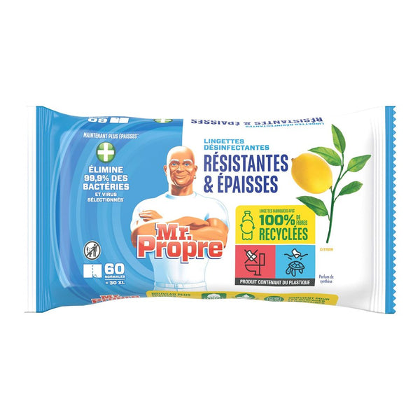 60 Lingettes Nettoyantes Multi-Usages Mr Propre - Obbi