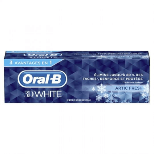 Dentifrice Blanchissant Oral B 3D white 75ml - Arctic Fresh 