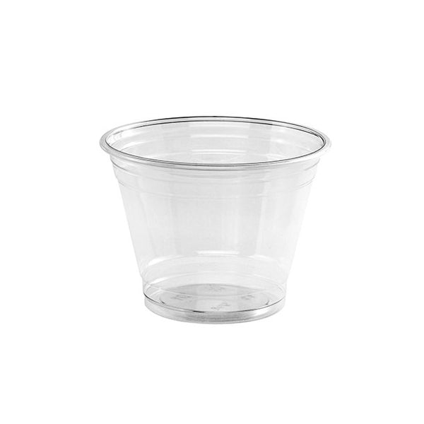 Couvercle plat fermé pour pot à dessert plastique transparent